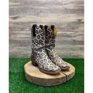 Tin Haul Co. Women - Size 6.5 - Cheetah Print Square Toe Cowboy Boots Style Gals